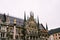 Gothic towers of the New Town Hall at Marienplatz in Munich
