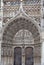 Gothic tympanum at cathedral in Antwerp
