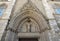 Gothic tympanum in the Cathedral of Manresa,