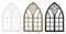 Gothic window of wood set