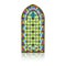 Gothic windows. Vintage frames. Church stained-glass windows