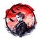 Goths. Vampires. Inspiring fear. Vampires of victorian times. watercolor isolated illustration. Ai generative.