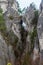 Goticka brana natural arch in Sulovske skaly mountains in Slovakia