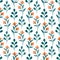 Gouache floral seamless pattern. Fashion painted background. Can be used for wrapping, textile, wallpaper and package