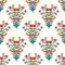 Gouache flowers seamless pattern. Fashion painted background. Can be used for wrapping, textile, wallpaper and package