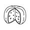 Gouda Holland Cheese Icon. Doodle Hand Drawn or Outline Icon Style