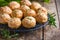 Gougeres. Traditional french cheese choux bun