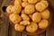 Gougeres on wooden background