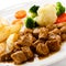 Goulash and vegetables