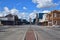 Goulburn city centre with the quiet main road of Auburn Street, New South Wales, Australia