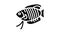 gourami fish glyph icon animation