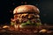 Gourmet Burger Indulgence. Generative AI