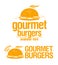 Gourmet burgers available here signs.