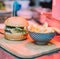 Gourmet Cheeseburger served with Homemade Bread and Accompanied by French Fries