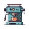 Gourmet coffee shop machinery icon