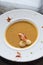 Gourmet creamy spicy seafood prawn soup