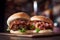 Gourmet Delight: Hamburger with Luscious Bacon Jam and Rich Blue Cheese