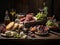 Gourmet Delights: Rustic Charcuterie Board Still Life