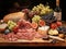 Gourmet Delights: Rustic Charcuterie Board Still Life