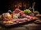 Gourmet Delights: Rustic Charcuterie Board Still Life