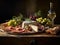 Gourmet Delights: Rustic Charcuterie Board Still Life