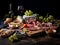 Gourmet Delights: Rustic Charcuterie Board Still Life