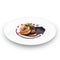 Gourmet foie gras served with red berry sauce.