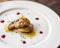 Gourmet Fois Gras on a White Plate with Sauce