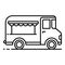 Gourmet food truck icon, outline style