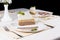 Gourmet Freshly Baked Cakes on White Plate