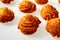 Gourmet fried potato cakes in twirled spirals