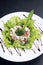 Gourmet fusion seafood and apple celery salad with wasabi mayo