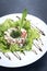 Gourmet fusion seafood and apple celery salad with wasabi mayo