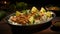 Gourmet Indian Fried Fish on dark backdrop