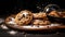 Gourmet Indulgence: Chocolate Chip Cookies in a Captivating Food Photograph