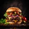 Gourmet Indulgence: A Culinary Masterpiece - Double-Patty High-Quality Cheeseburger Delight