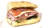 Gourmet italian salami prosciutto sandwich