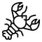 Gourmet lobster icon, outline style
