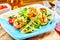 Gourmet low carbohydrate seafood appetizer