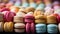 A gourmet macaroon stack, a sweet indulgence of French culture generated by AI