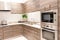 Gourmet new kitchen features . Modern kitchen interior