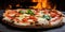 Gourmet Pizza on a Stone Oven - Irresistible Melange - Cozy Italian Trattoria - Savory and Classic