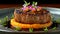 Gourmet Steak on Carrot Puree with Flowers