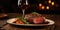 Gourmet Steak and Wine Pairing - Culinary Luxury - Savory and Indulgent - Fine Dining