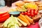 Gourmet Vegetable Platter on Party Buffet Table