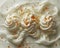 Gourmet Whipped Cream Swirls with Orange Zest on Elegant White Plate Culinary Presentation