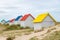 Gouville-sur-Mer, colorful beach cabins