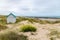 Gouville-sur-Mer, colorful beach cabins