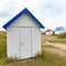 Gouville-sur-Mer, colorful beach cabins