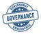 governance stamp. governance round grunge sign.